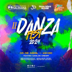 Afiche promocional del II Festival DanzaFest UPS 2024